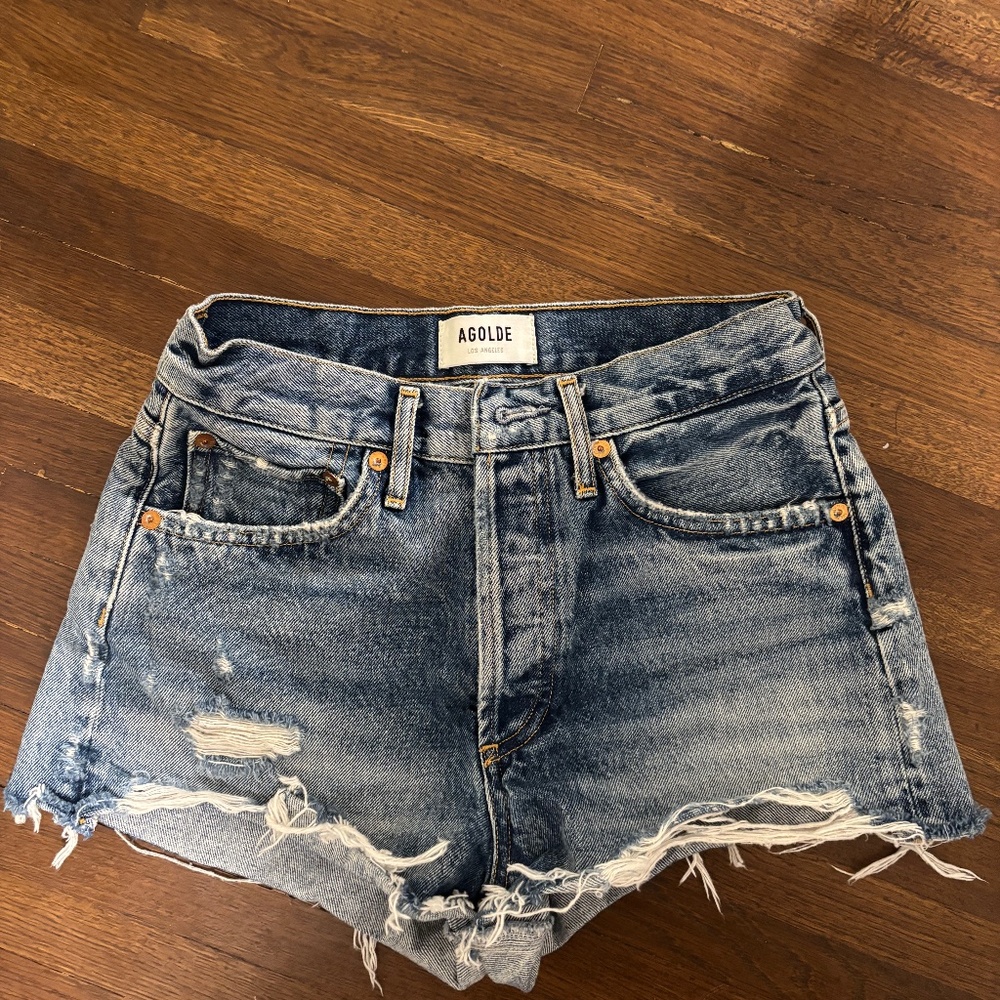 Agolde Parker High Rise Jean Shorts: Size 23